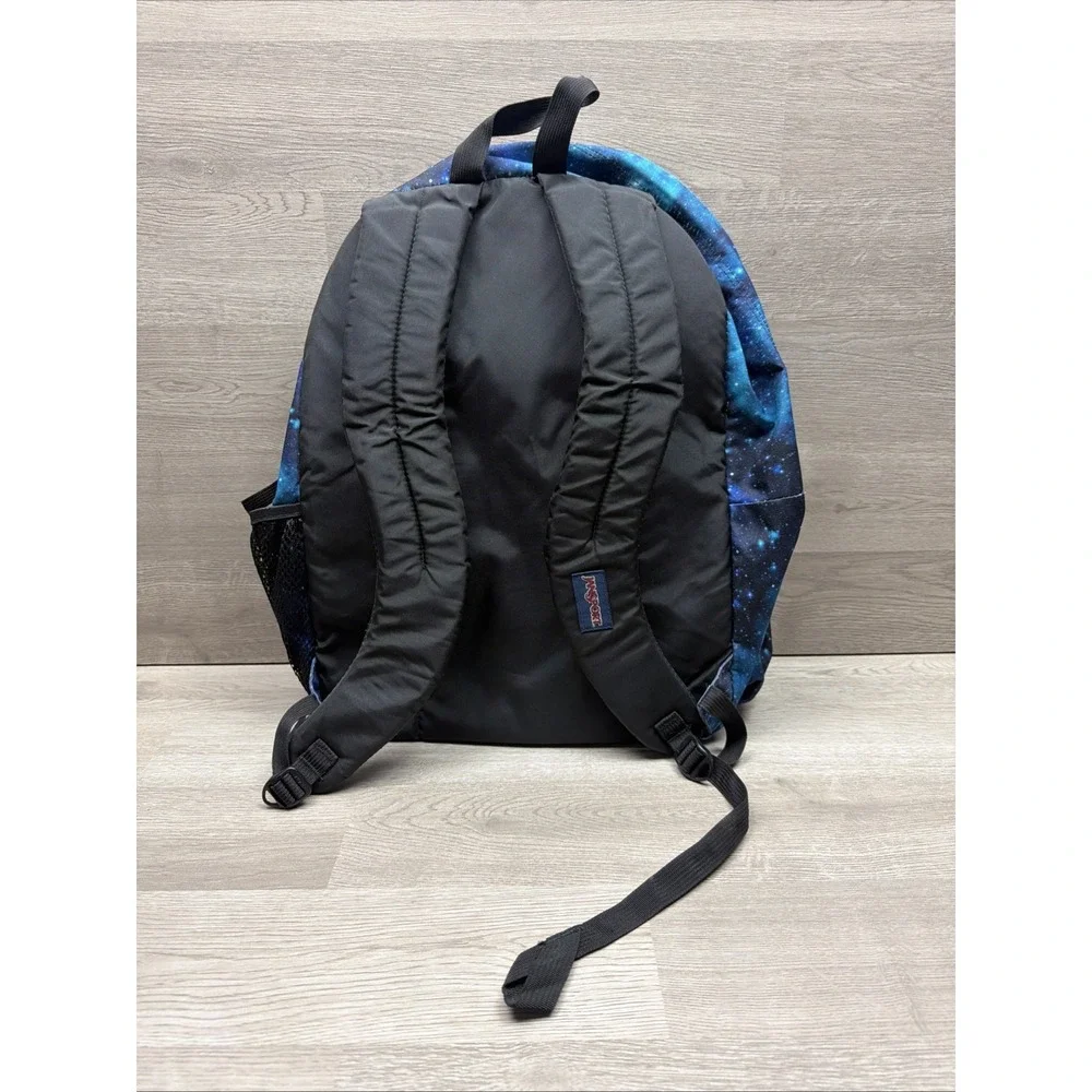 JanSport XL Big Student Laptop Backpack Cosmic Galaxy Blue Cyberspace Dimensions
